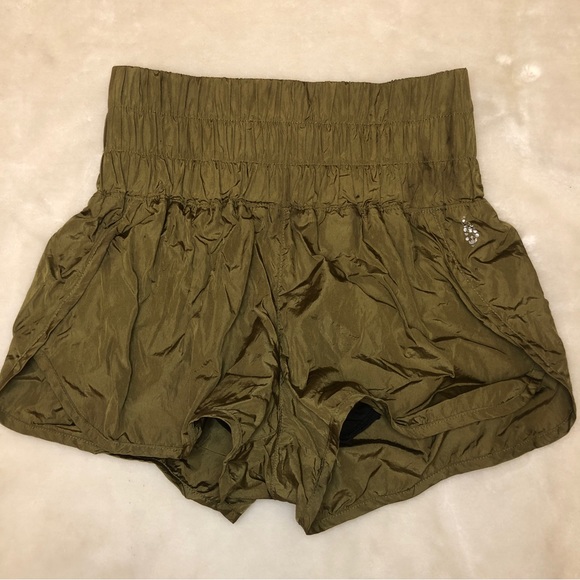 FP Movement Free People The Way Home Athletic Running Shorts Army Green Size SP - Picture 8 of 16